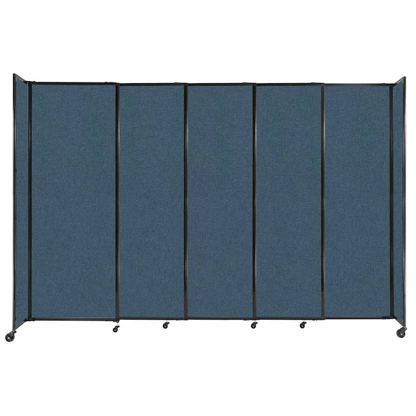 Versare StraightWall Sliding Portable Partition 11'3" x 7'6" Caribbean Fabric 1448614 - main